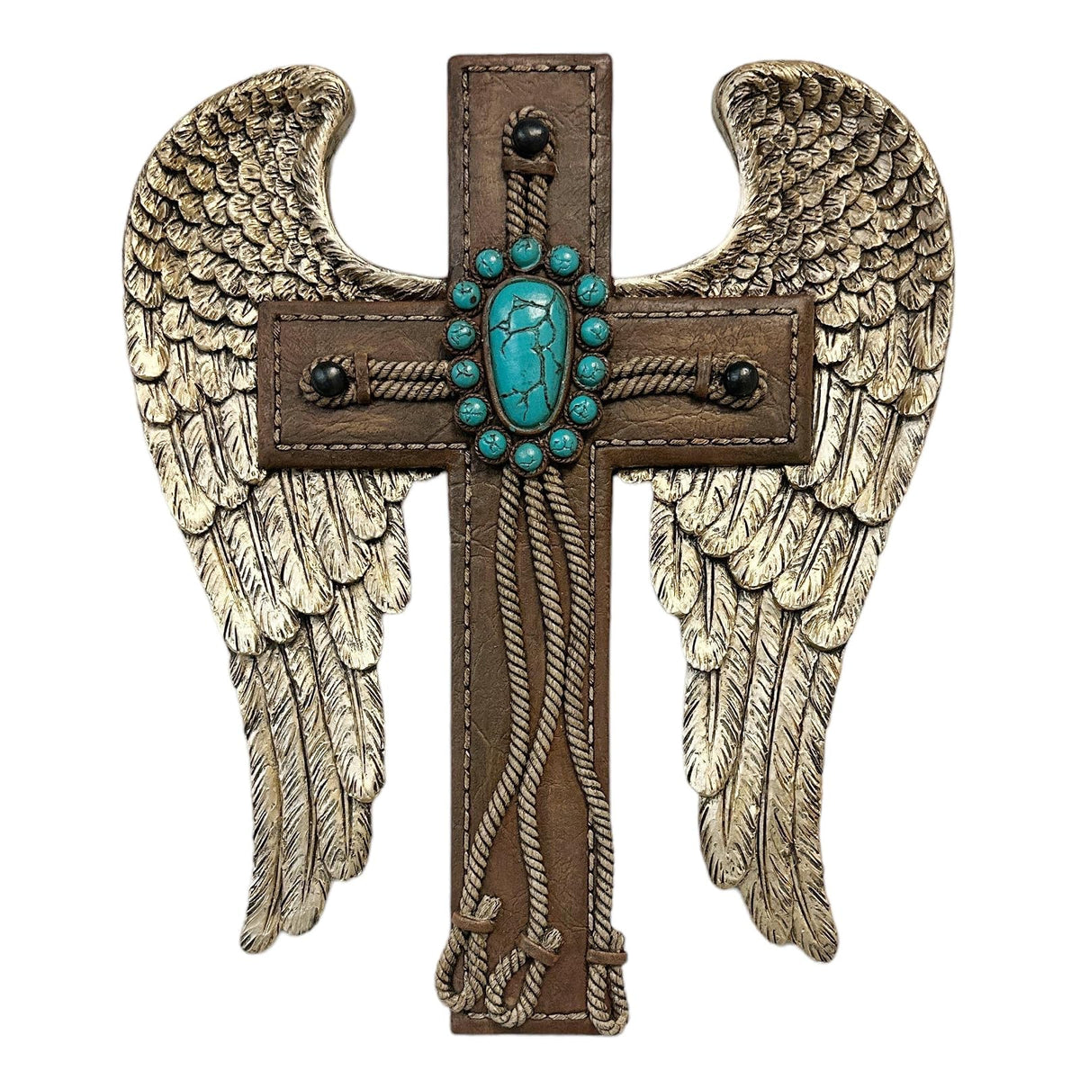 De Leon Collections Wall Art, 8.3"L x 10"W, Turquoise, Brown, and White