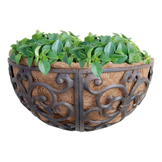 Esschert Design USA BPH27 Cast Iron Hayrack Basket Planter 14-Inch