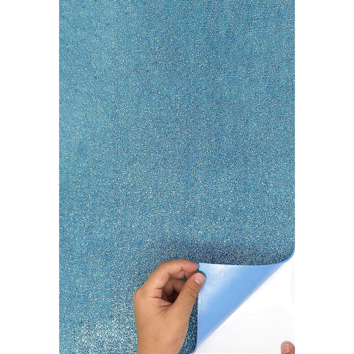 allgala Glitter, 8x12-Adhesive, Light Blue