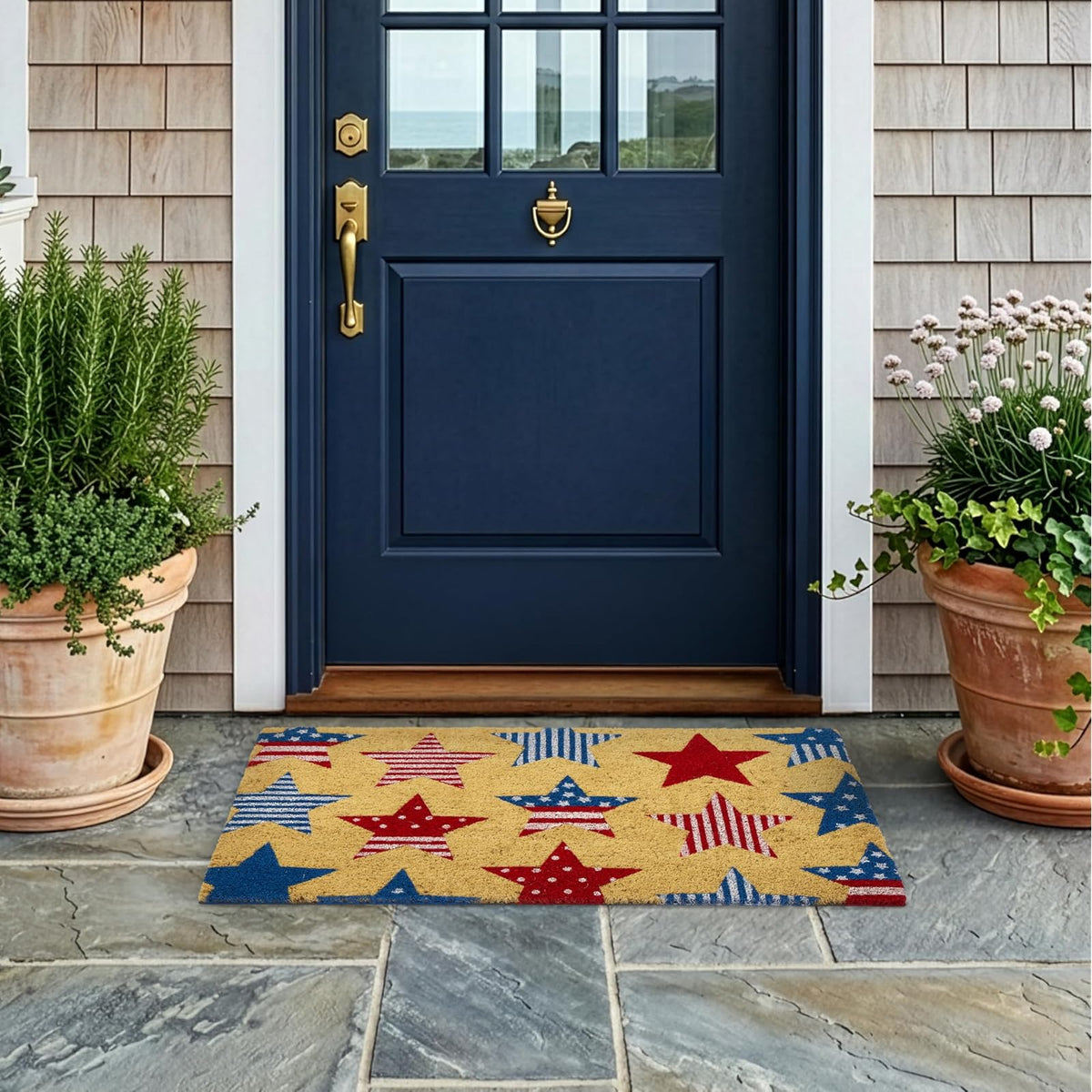 Home Furnishings By Larry Traverso Rug, 1'6" x 2'6" (Rectangular), Stars and Str