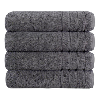 Towels Beyond Towel, 4-Piece Hand Towel Set, Grey