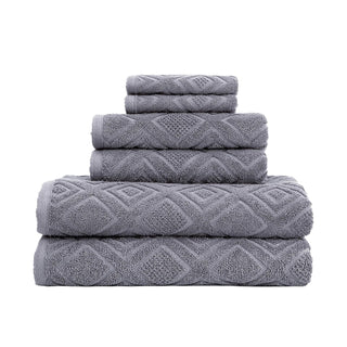 Classic Turkish Towels Towel, 6-Piece Towel Set, Grey