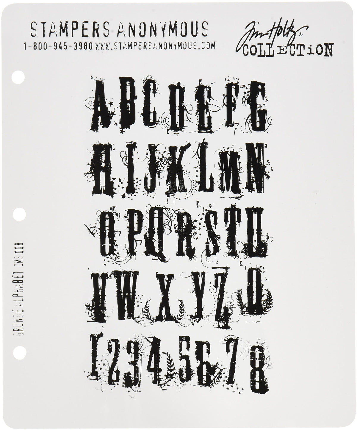 Stampers Anonymous Rubber Stamp, 8.5 x 7 inches