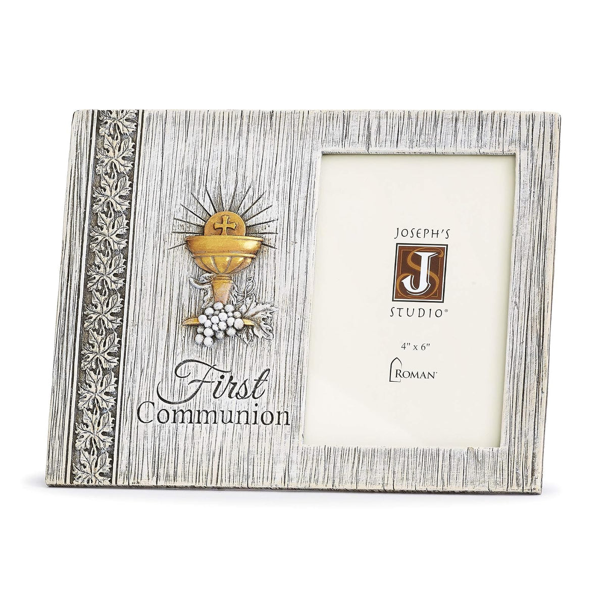Roman 602060 Joseph Studio Distressed Communion Picture Frame, 7-inch Height, Resin