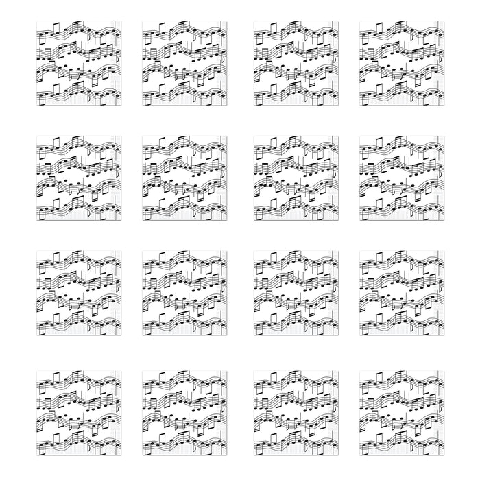 Beistle Disposable Napkin, 6.5" x 6.5", Black/White