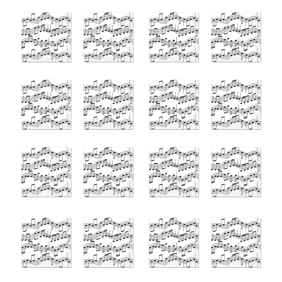 Beistle Disposable Napkin, 6.5" x 6.5", Black/White