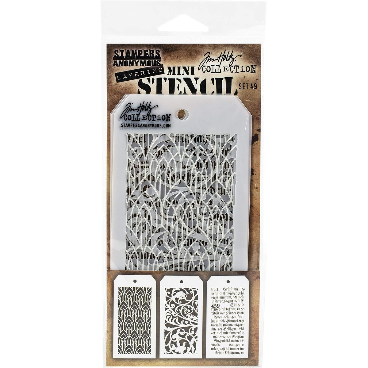 Stampers Anonymous Template Stencil, 3.5x7.5 inches, Set #49