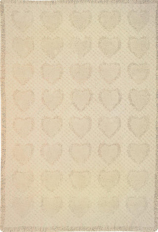 Manual 46 X 60-Inch Throw, Basketweave Heart in Natural Cotton