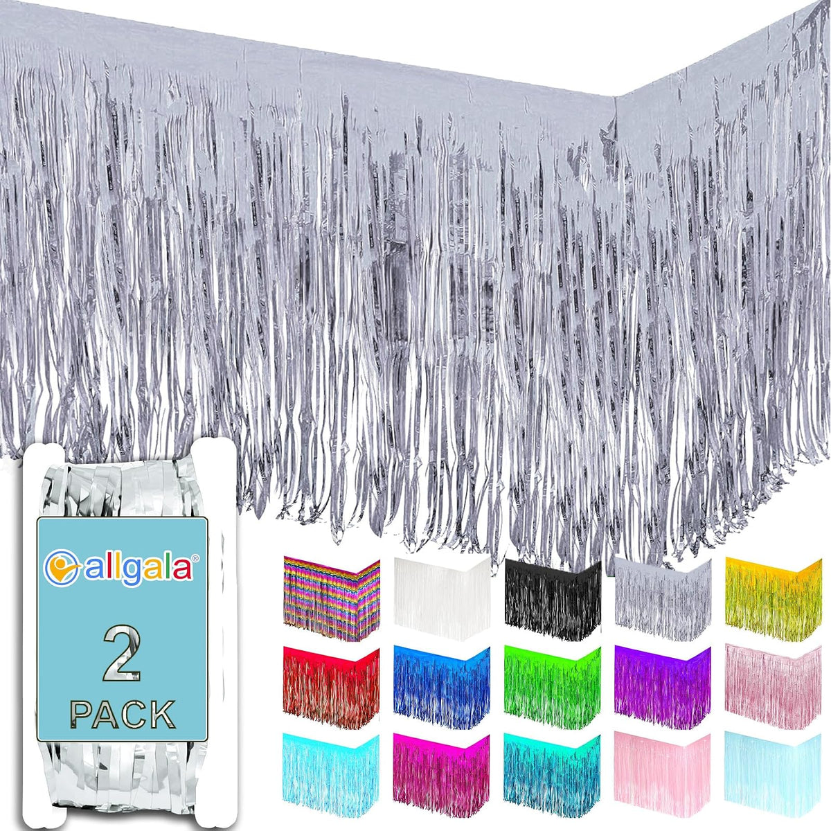 allgala Tablecloth, 108x29 inches, Silver