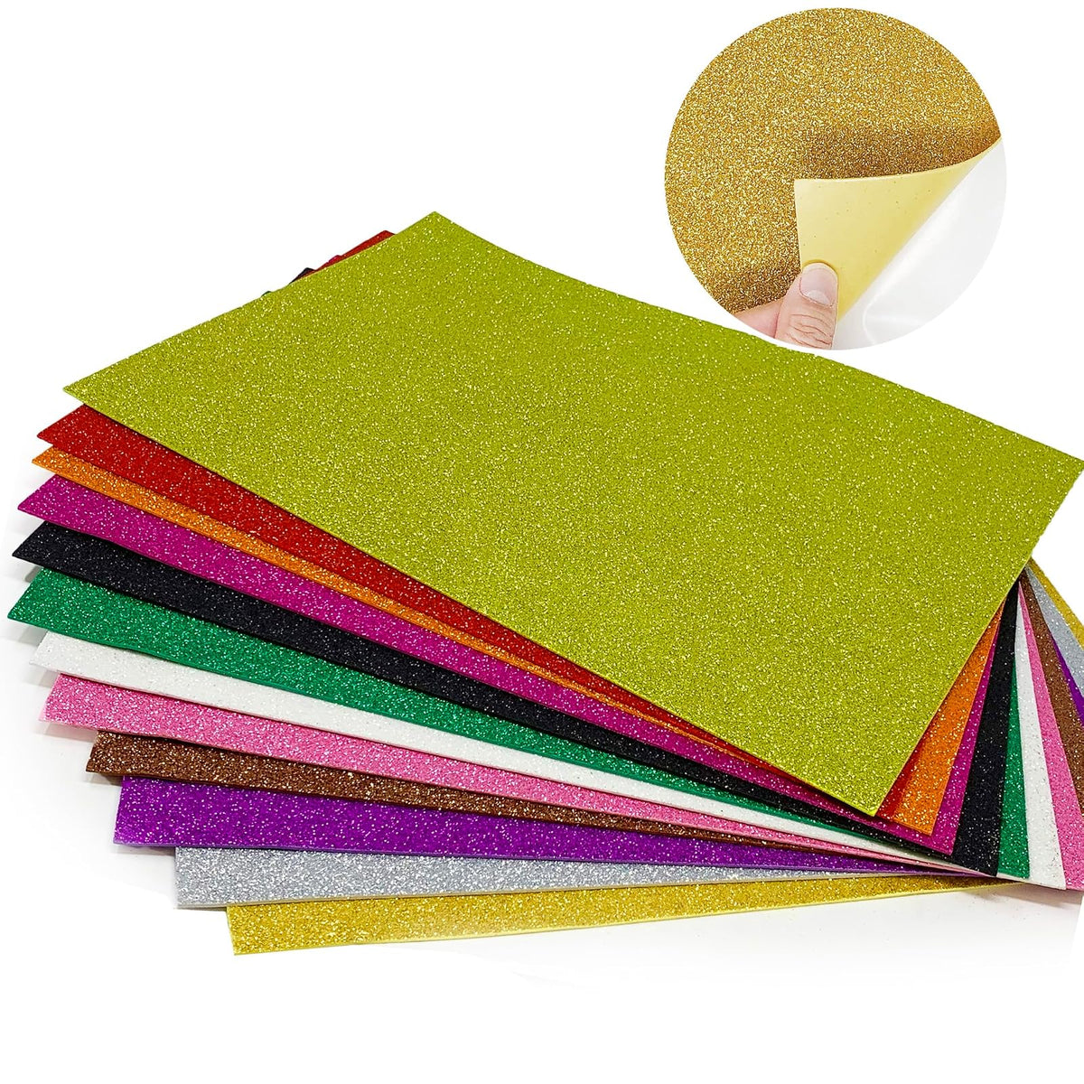 allgala Glitter, 12x16-Adhesive, Assorted