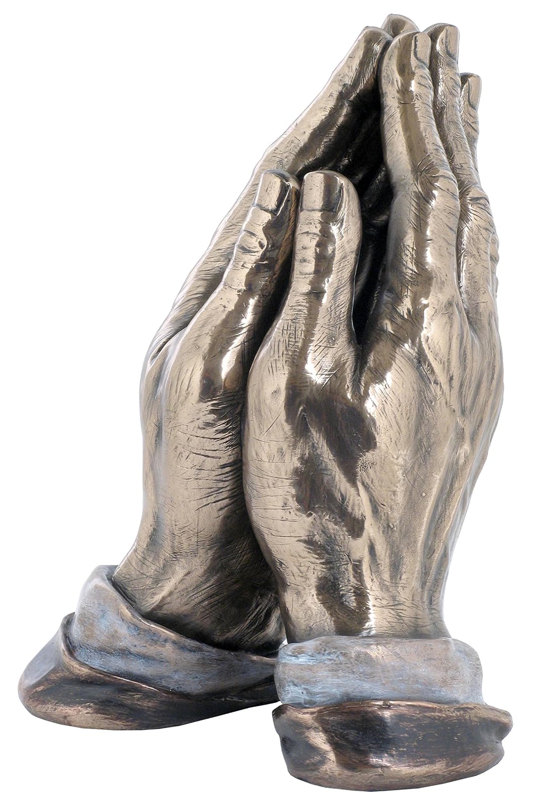 Unicorn Studio 7.75 Inch Praying Hands Cold Cast Bronze Material Figurine
