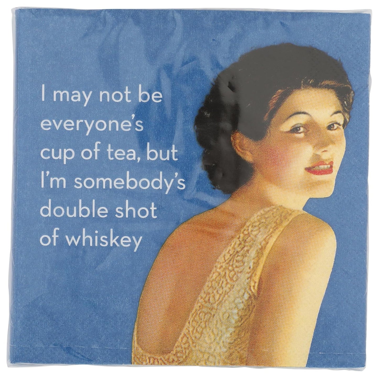 Design Design 624-10273 Double Shot Of Whiskey Beverage Napkin, Multicolor