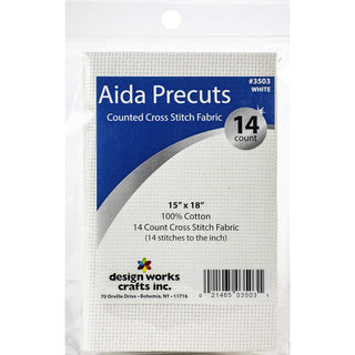 Design Works Crafts Fabric, 15" x 18", White