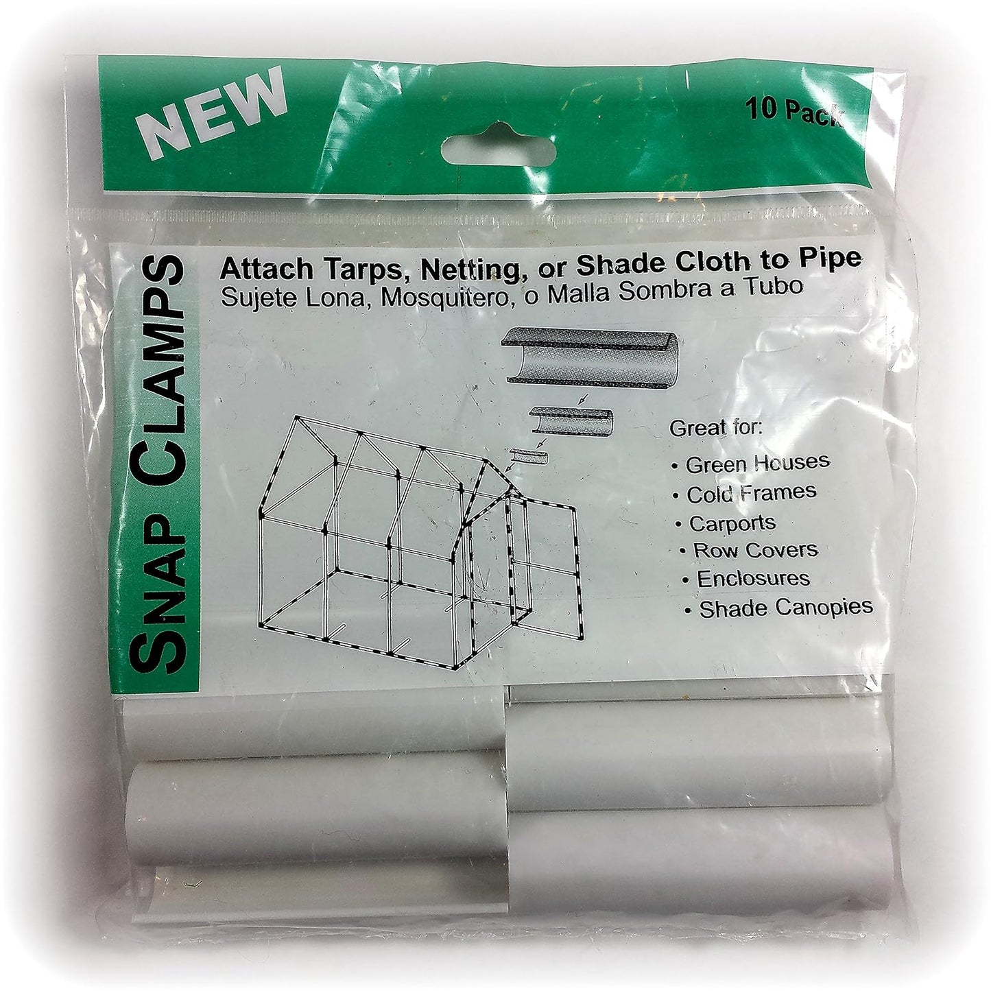 Snapclamp Snap Clamps for 1/2-Inch EMT, White, Pack of 10