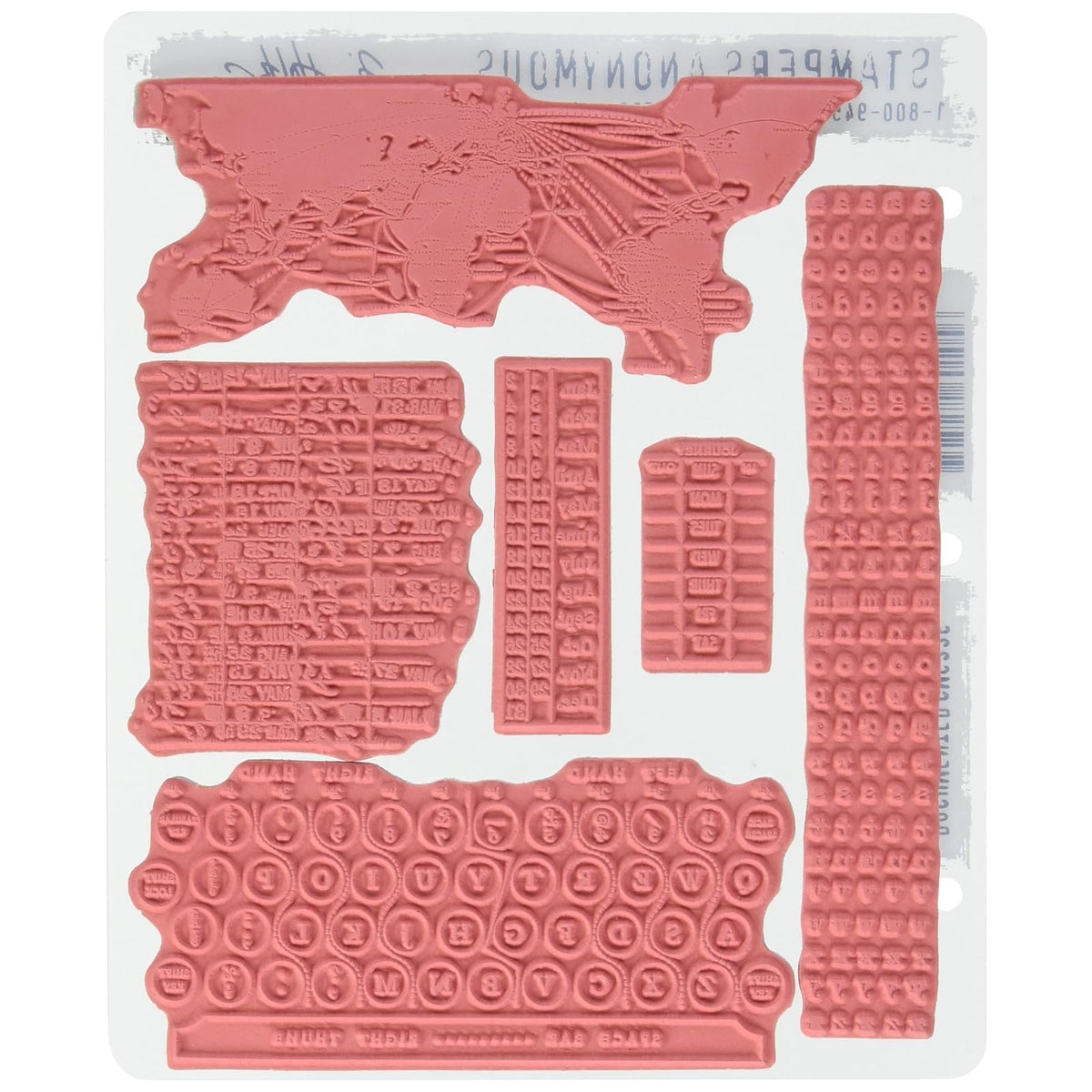 Stampers Anonymous Rubber Stamp, 7"X8.5", Multi-colored