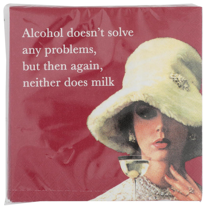 Design Design 624-10281 Neither Does Milk Beverage Napkin, Multicolor