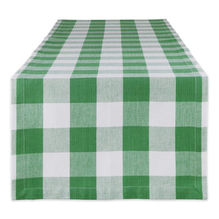DII Table Runner, 72" x 14" (Runner), Green & White