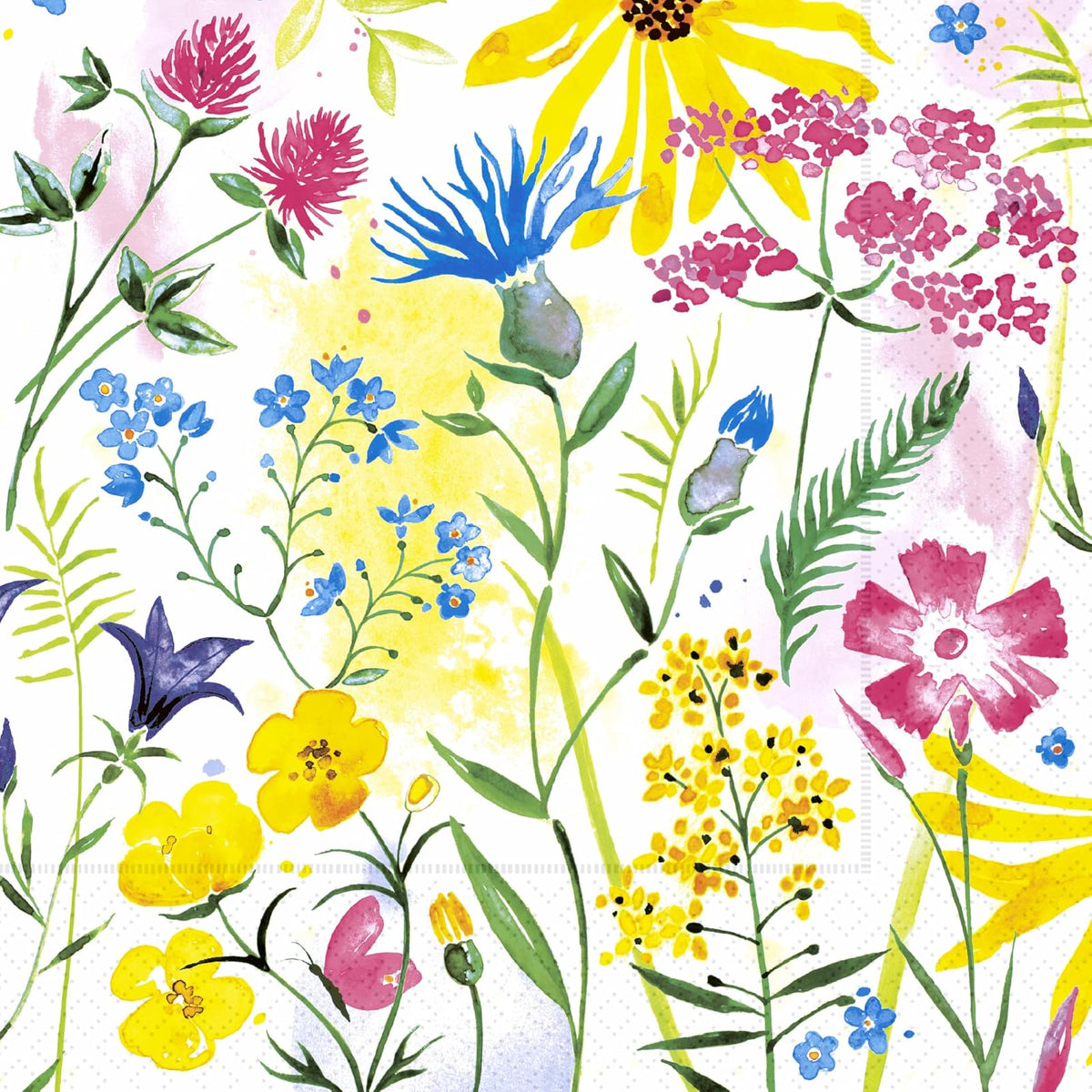 Boston International Disposable Napkin, 5" x 5", Electric Floral