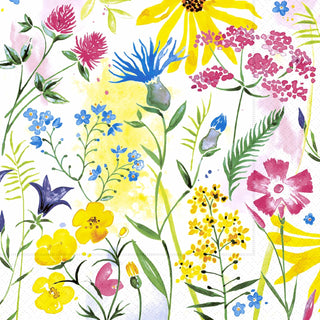 Boston International Disposable Napkin, 5" x 5", Electric Floral