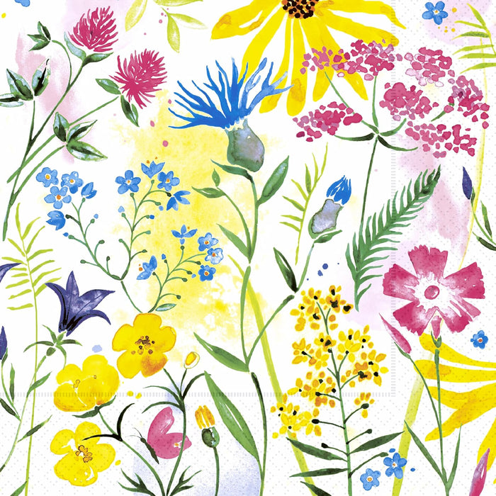 Boston International Disposable Napkin, 5" x 5", Electric Floral