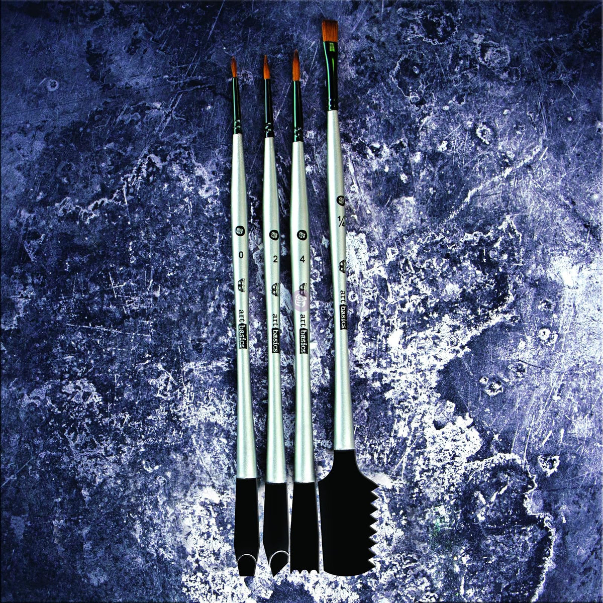 PRIMA MARKETING INC Paint Brush, Double-Sided Texture Brushes Set 2 - 4 pcs, Sil