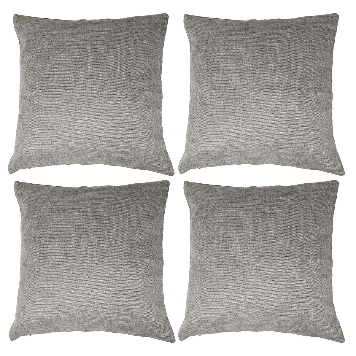 allgala Decorative Pillow Cover, 18" x 18" (Pack of 4), Grey
