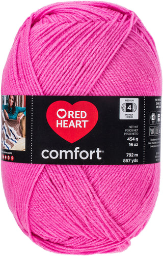 Red Heart Yarn, 4 (Medium), HOT PINK