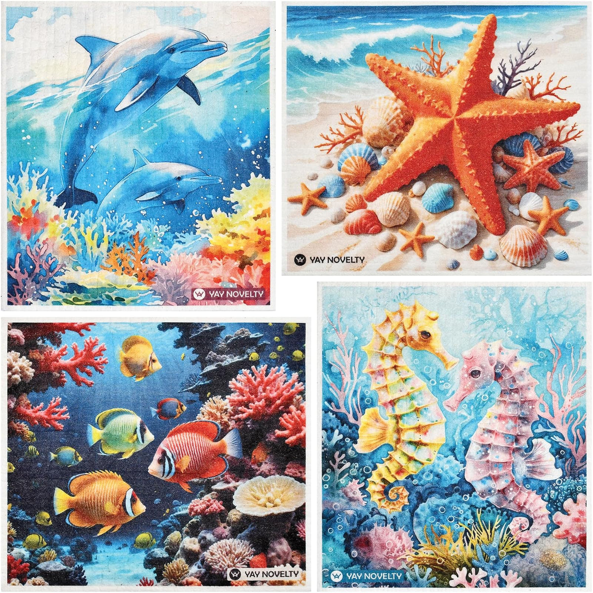 YAY NOVELTY Towel, Sea Creatures