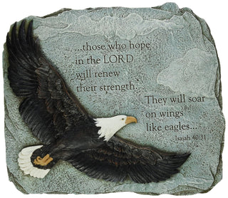 Roman Joseph Studio 60873 Soaring Eagle Garden Stone with Verse They Will Soar on Wings Like Eagles Isaiah 40:31, 11-Inch