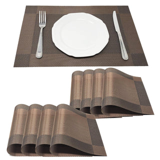 allgala Placemat, 18 x 12 inches, Brown Borders