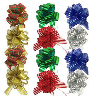 allgala Decorative Ribbon Trim, 4 Inch (Pack of 12), Christmas