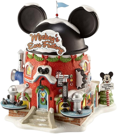(Re)Department 56 North Pole Village Miniature Lit Building Mickey's Ears Factory