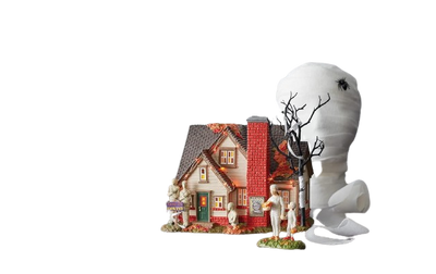 (Re)Department 56 Snow Village Halloween The Mummy House, Lighted Building, 7.13 Inch, Multicolor