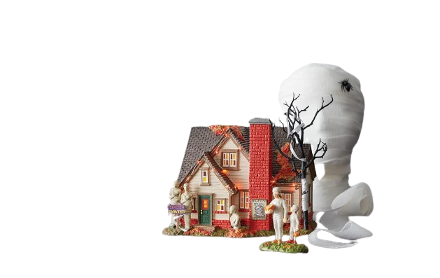 (Re)Department 56 Snow Village Halloween The Mummy House, Lighted Building, 7.13 Inch, Multicolor