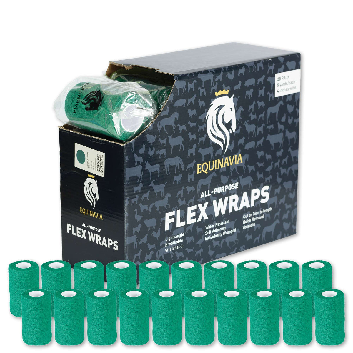 Equinavia All Purpose Vet Wrap for Horses 4 Inch, Horse Wraps, Case of 20