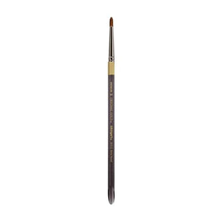 KINGART Original Gold Specialty 9272 Series, Dome Round Blender, Natural Hair Artist Brush, Acrylic Handle (S)
