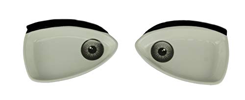 Valyria LLC Transpac Black and White Ceramic Eyeball Serving Dish Set of 2