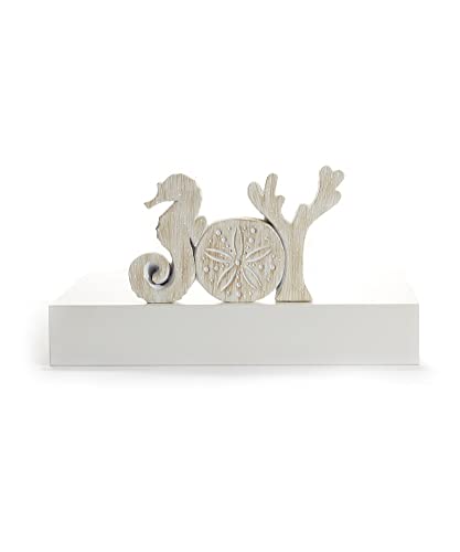 Giftcraft 682917 Christmas Joy Word Décor, 4.33 inch, Polyresin