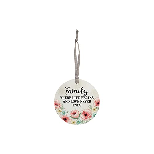 Carson Home Wood Ornament, 3.5-inch Diameter (Family)