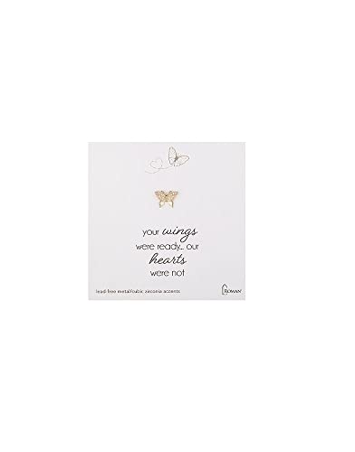 Roman Butterfly Pin, 0.50-inch Height, Brass, Gold, With Gift Box, For Fashion, Jewelry, Birthday, Gift
