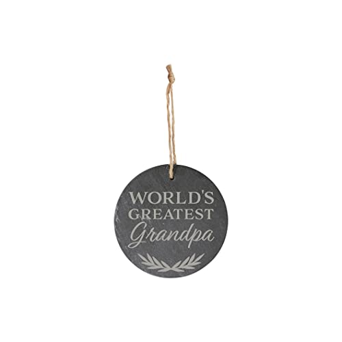 Carson Home Slate Ornament, 4-inich Diameter (Grandpa)