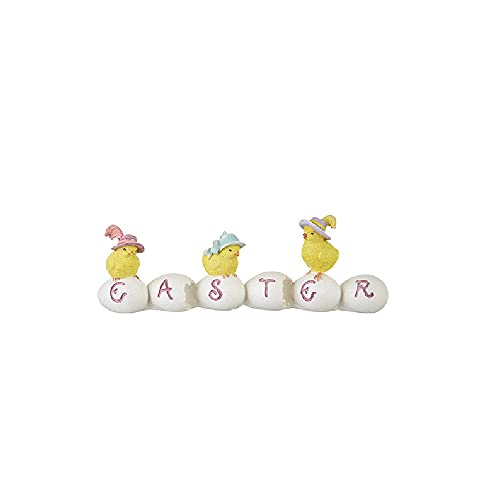 RAZ Imports 4211095 Easter Chicks on Eggs Figurine, 11-inch Length, Resin