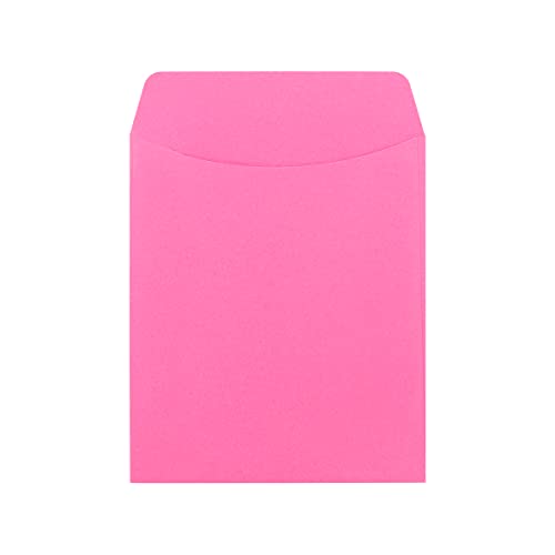 Hygloss Products Library Card Perfect for Classroom, Arts & Crafts & Much More - Non-Adhesive - 3.5 x 5 - Pack of 30 Pockets, Electric Pink, 30 Count