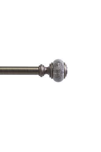 Umbra Marbello Curtain Rod for Window, 72 to 144 inches, Pewter