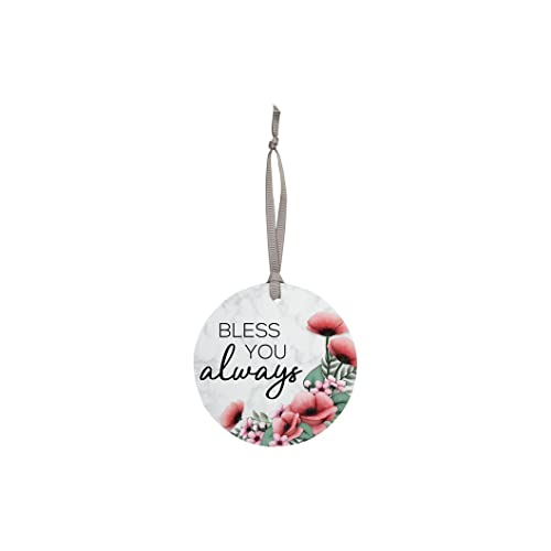 Carson Home Wood Ornament, 3.5-inch Diameter (Bless You)