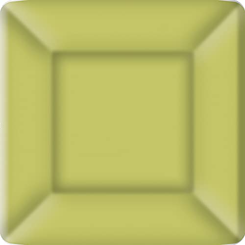 Boston International IHR Square Dessert Paper Plates, 7 x 7-Inches, Kiwi