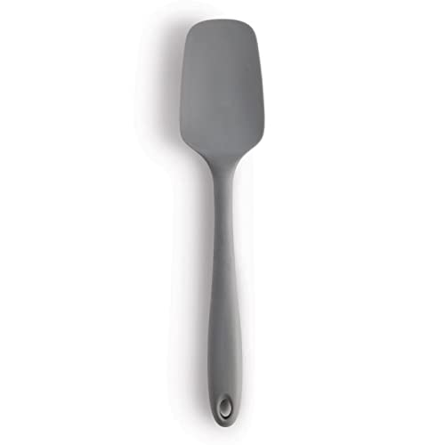 HIC Mrs. Anderson's Baking Silicone Spoon Spatula, Flexible and Non-Stick, Grey,11-Inches