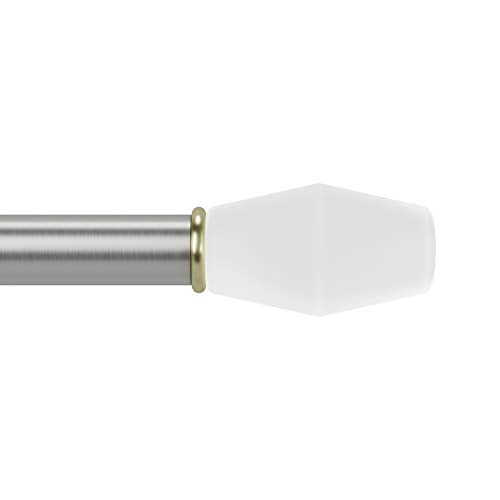 Umbra Fade KNOB 1-Inch Curtain Rod, Includes 2 Matching Finials, Brackets & Hardware, 72 to 144-Inch, Nickel