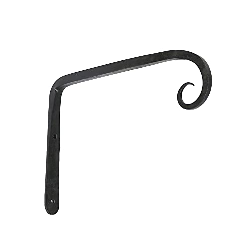 HomArt 3506-2 Cast Iron Black Long Forged Wall Hook, Small, 8-inch Length