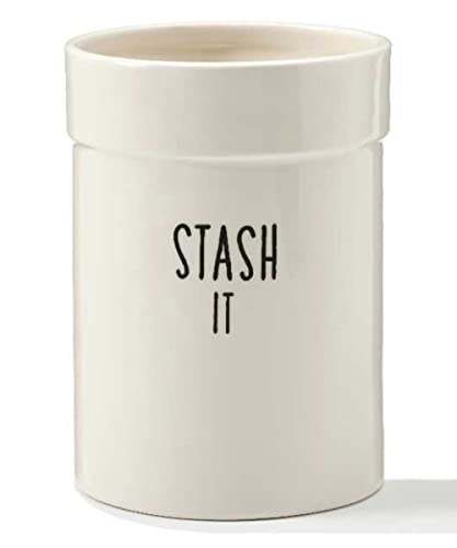 Giftcraft 093852 Utensil Holder, 5-inch Height, Ceramic